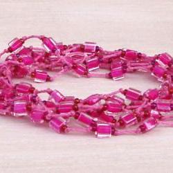 cube beads yarn bracelet